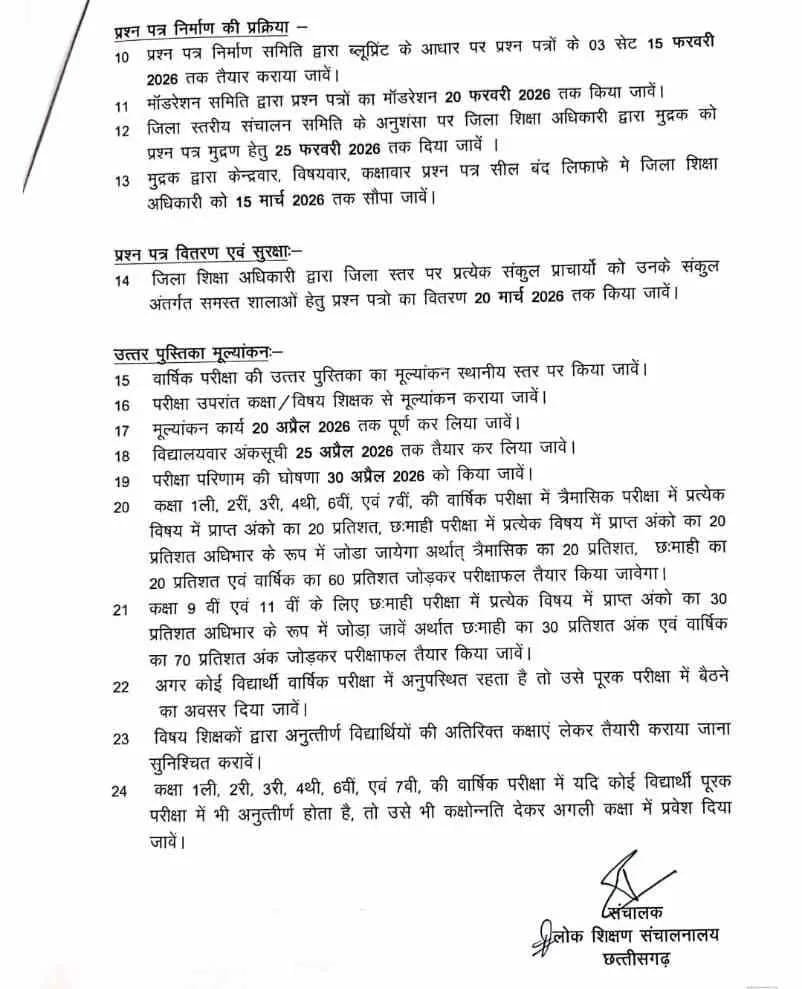 छत्तीसगढ़ में निजी स्कूलों की वार्षिक परीक्षाओं में बड़ा बदलाव: अब DEO कराएंगे एग्जाम
